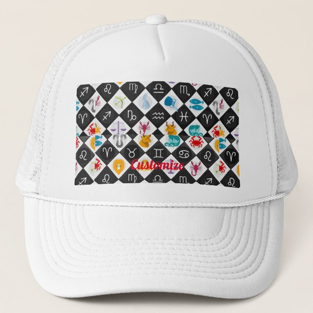 Casquette Panneau solaire Zodiac Calendrier Astrologie Thund (Devant)