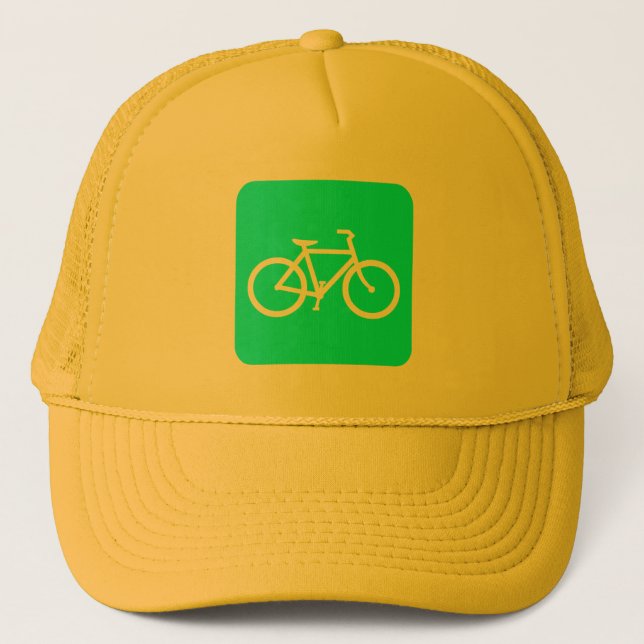 Casquette Panneau vélo - Cyan (Devant)
