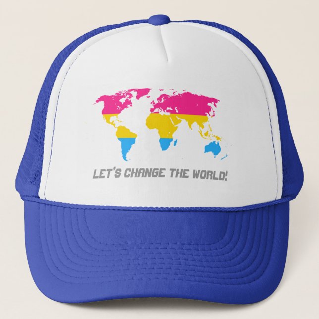 Casquette Pansexuality pride world map Hat (Devant)