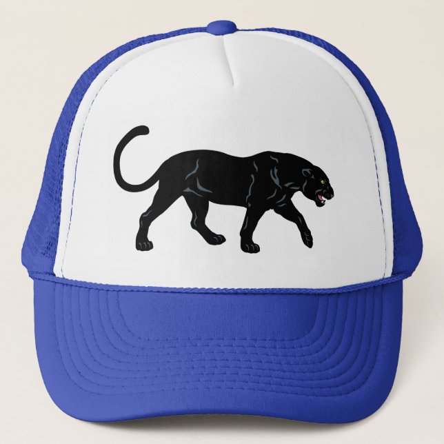 Casquette panthère noir (Devant)