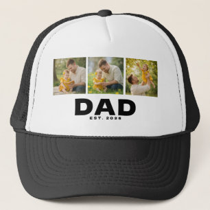 Casquette Papa a établi Bold Black 3 Photo Chapeau