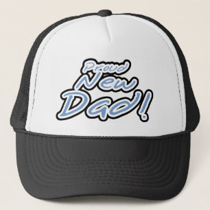 Casquette Papa fier textes bleus/noirs nouveau