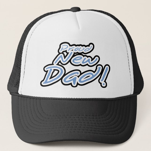 Casquette Papa fier textes bleus/noirs nouveau (Devant)
