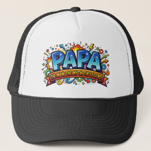Casquette Papa l'homme le mythe la légende drôle bande dessi