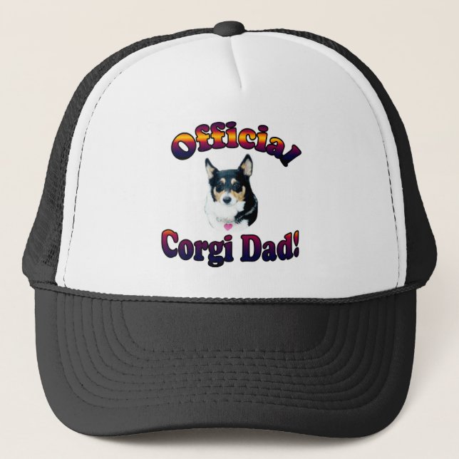 Casquette Papa officiel de corgi - brume (Devant)