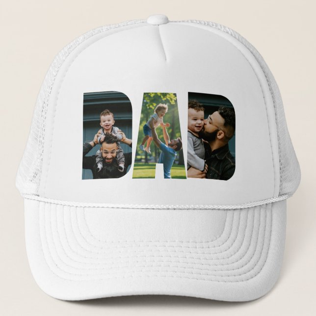 Casquette Papa Photo Collage Fête des pères (Devant)