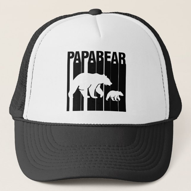 Casquette Papabear Ours Père Papa Fête des pères. (Devant)