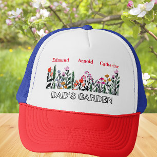 Casquette Papa's Garden customise le nom des enfants style f