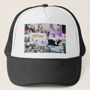 Casquette Papier déchiré par style de Banksy de mur de