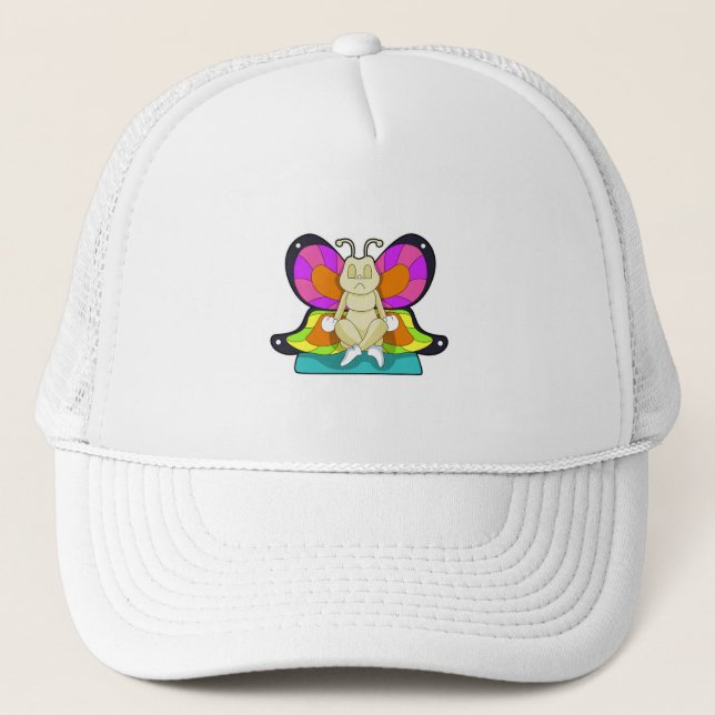 Casquette Papillon au Yoga en jambe (Devant)