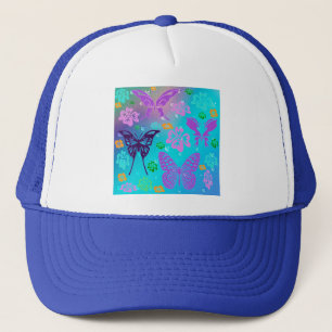 Casquette Papillon Beau Aloha Fleur de Mariage Hawaïen