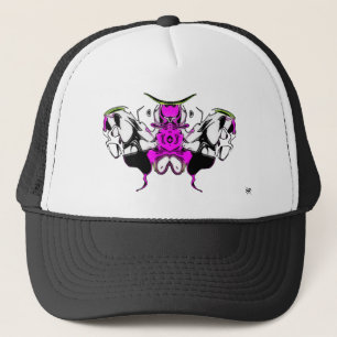 Casquette papillon coquelicot