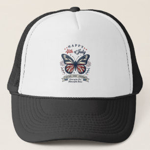 Casquette Papillon Patriotique Bonne Fête du 4 Juillet Desig
