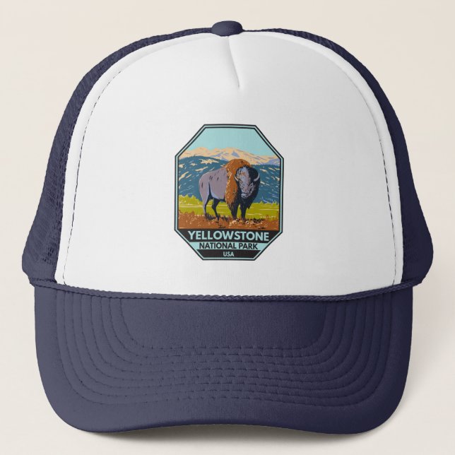Casquette Parc national de Yellowstone Bison nord-américain (Devant)