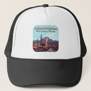 Casquette Parc national de Yellowstone Wyoming Bison Geyser