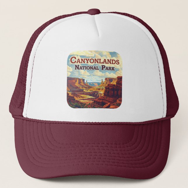 Casquette Parc national des Canyonlands Utah Moab Retro (Devant)