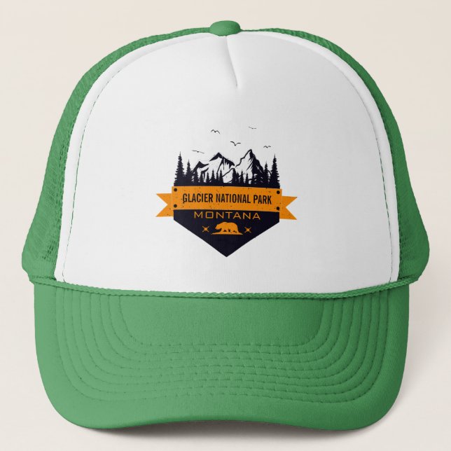 Casquette Parc national du Glacier Montana - Nom personnalis (Devant)