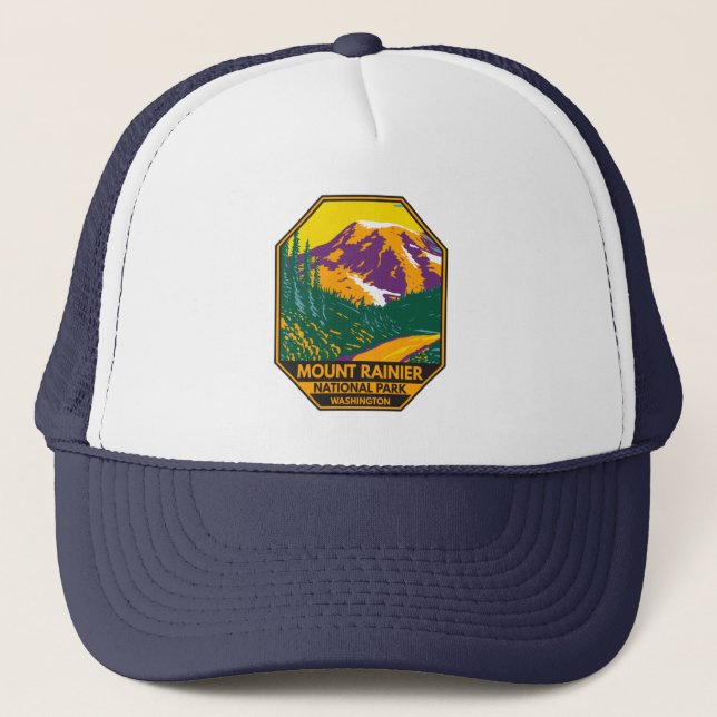 Casquette Parc national du Mont Rainier Washington Retro (Devant)
