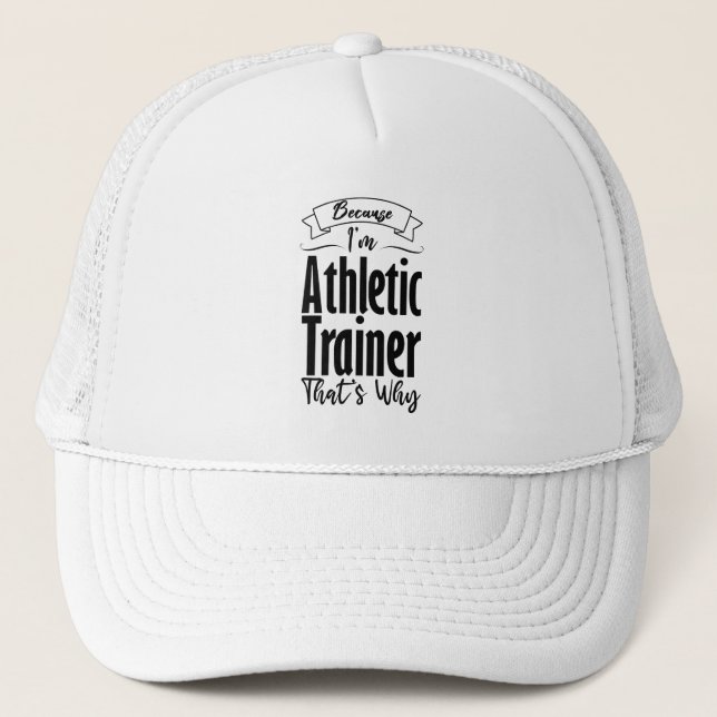 Casquette Parce que je suis entraîneur sportif C'est pourquo (Devant)