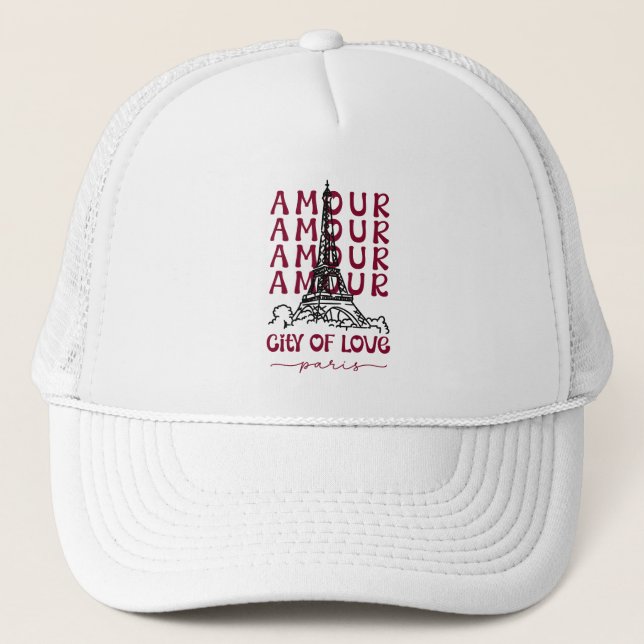 Casquette Paris City of Love – Eiffel Tower Travel Souvenir (Devant)