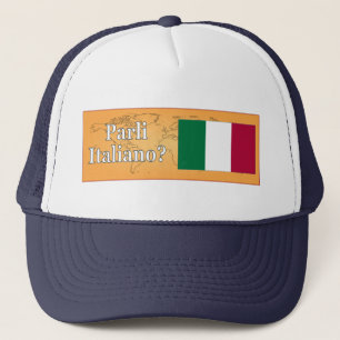 Casquette Parlez-vous italien ? en italien. Indicateur wf