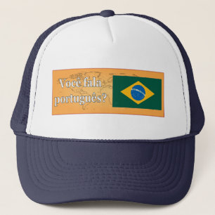 Casquette Parlez-vous portugais ? en portugais. Indicateur w