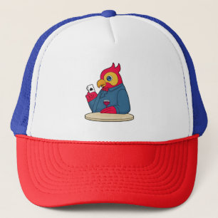 Casquette Parrot au Poker avec cartes de Poker