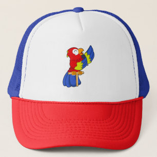 Casquette Parrot en chanteur avec microphone