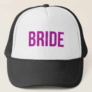 Casquette Parties scintillant Bride rose