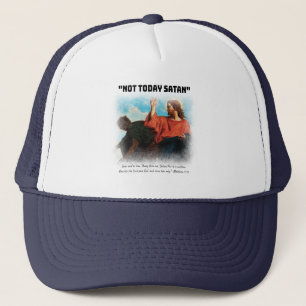 Casquette Pas aujourd'hui Satan Matthew 4:10 Noir