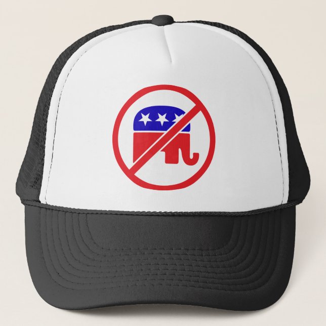 CASQUETTE PAS DE GOP - ANTI-ÉLÉPHANT RÉPUBLICAIN (Devant)