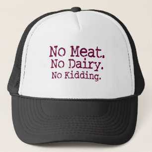 Casquette Pas de message Vegan de viande