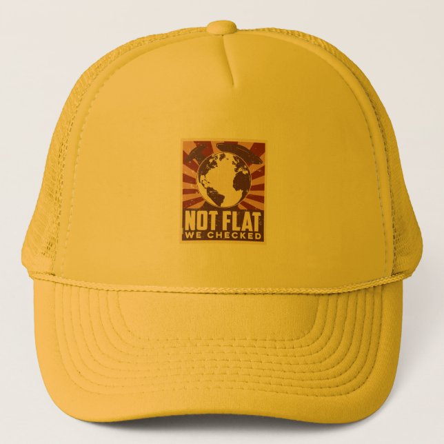 Casquette Pas plat que nous avons vérifié (Devant)