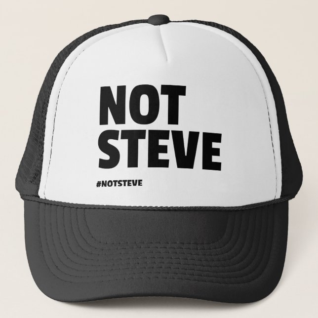 Casquette Pas Steve (texte noir) (Devant)