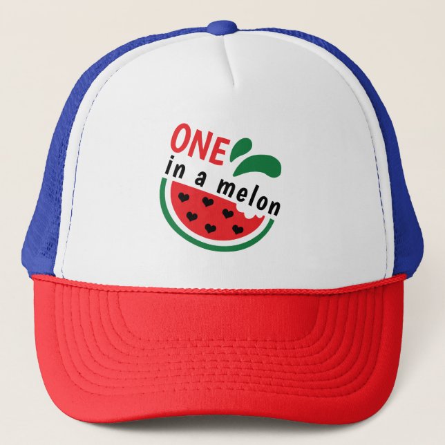 Casquette Pastèque de coeur ONE dans un Melon (Devant)