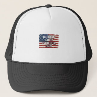 Casquette Patriotic Husband Daddy Protector Hero Flag Shirt 