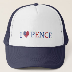 Casquette Patriotique I Heart Love Mike Pence Drapeau