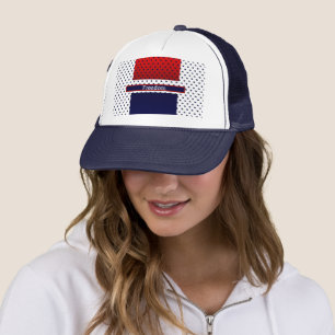 Casquette Patriotique rouge blanc & bleu avec Stars Trucker 