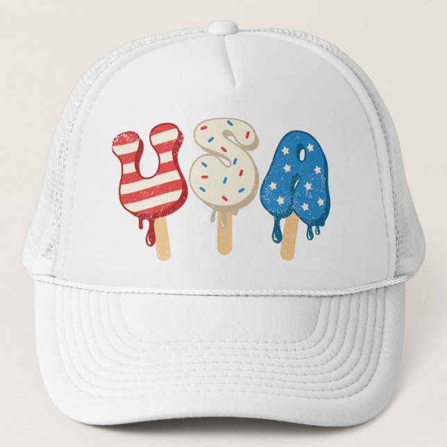 Casquette Patriotique USA Love Popsicle (Devant)