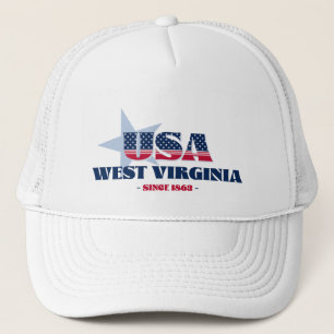 Casquette Patriotique West Virginia Typographie Chapeau de c