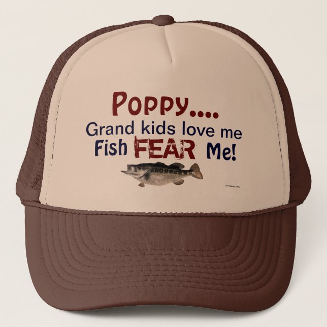 Casquette Pavot...Les grands enfants m'aiment Poisson Peur M (Devant)