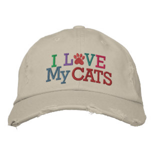 Casquette Pawprint - Love My CATS! par SRF
