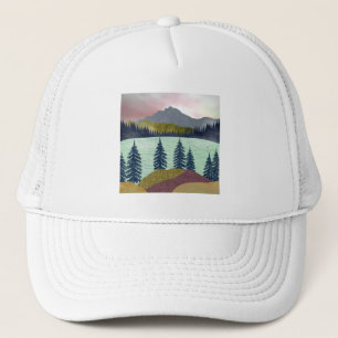 Casquette Paysage du lac Red Sky