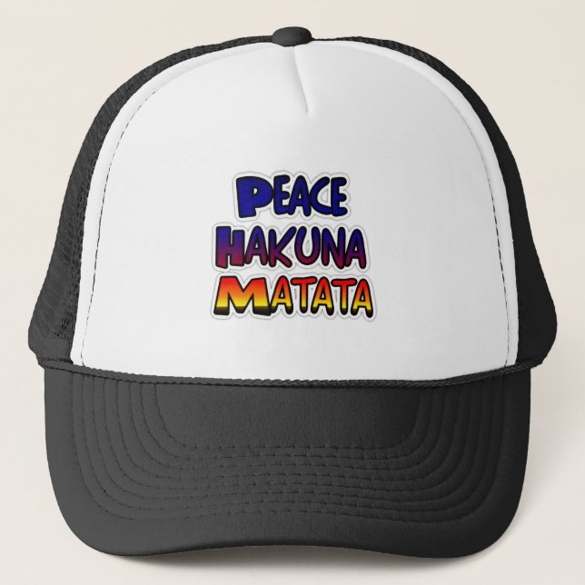 Casquette Peace Hakuna Matata Cadeaux Produits (Devant)