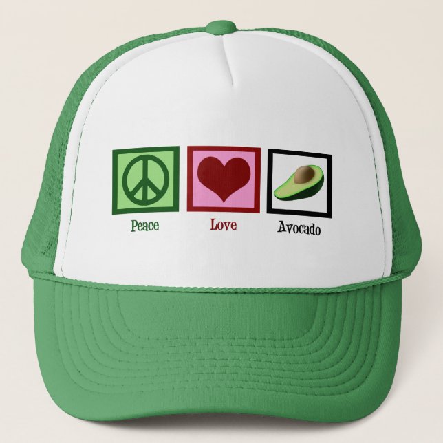Casquette Peace Love avocat (Devant)