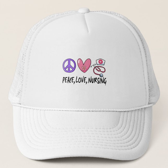 Casquette Peace Love Nuring (Devant)