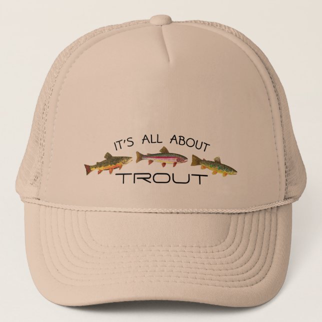 Casquette Peau de truite pour la pêche à la mouche (Devant)