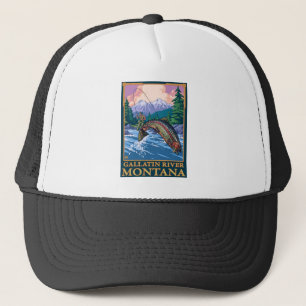 Casquette Pêche à la mouche - Rivière Gallatin, Montana