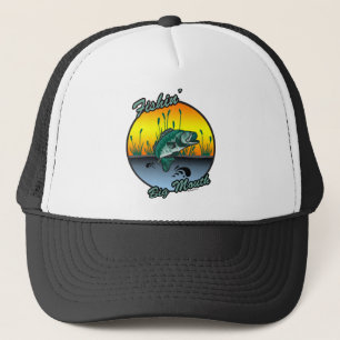 Casquette Pêche de grandes chemises de pêche de bouche