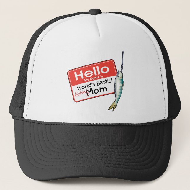 Casquette Pêche maman Bonjour (Devant)